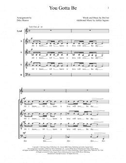 page one of You Gotta Be (SATB Choir)