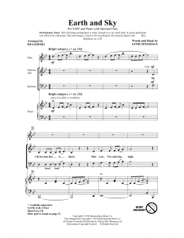 page one of Earth And Sky (SAB Choir)
