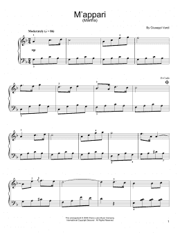 page one of M'appari tutt'amor (Easy Piano)