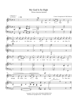 page one of My God Is So High (D-flat) (Piano & Vocal)