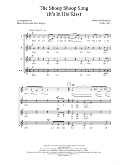 page one of The Shoop Shoop Song (it's In His Kiss) (SSAA Choir)