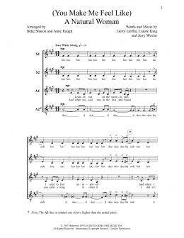 page one of (You Make Me Feel Like) A Natural Woman (SSAA Choir)