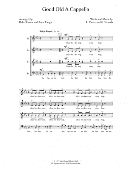 page one of Good Old A Cappella (SATB Choir)