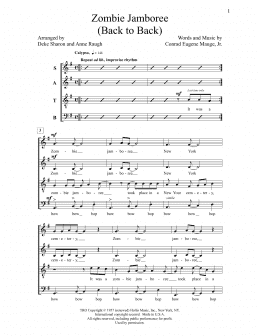 page one of Zombie Jamboree (SATB Choir)