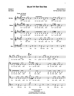 page one of Walkin' My Baby Back Home (SATB Choir)