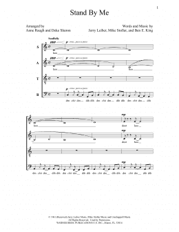page one of Stand By Me (SATB Choir)