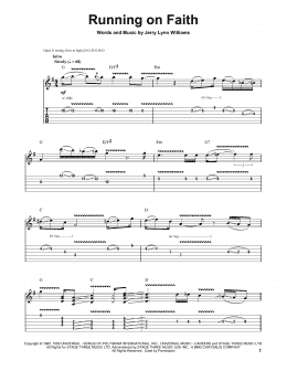 page one of Running On Faith (Guitar Tab (Single Guitar))