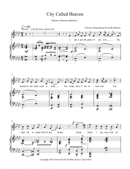 page one of City Called Heaven (F minor) (Piano & Vocal)