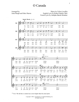 page one of O Canada (SSAA Choir)