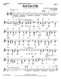 page one of And Can It Be (Lead Sheet / Fake Book)