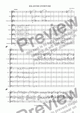 page one of Iolanthe Overture