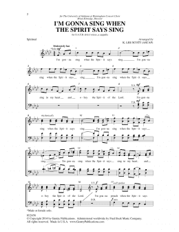 page one of I'm Gonna Sing When the Spirit Says Sing (SATB Choir)