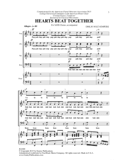 page one of Hearts Beat Together (SATB Choir)