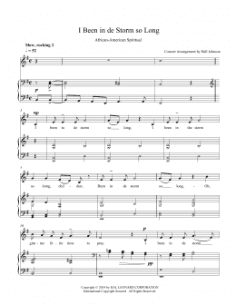 page one of I Been in de Storm So Long (E minor) (Piano & Vocal)