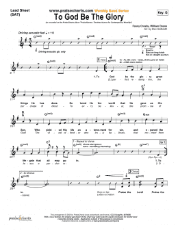page one of To God Be The Glory (Lead Sheet / Fake Book)