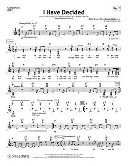 page one of I Have Decided (Lead Sheet / Fake Book)