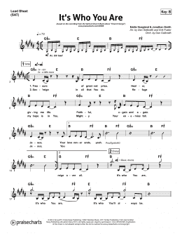 page one of It's Who You Are (Lead Sheet / Fake Book)