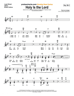 page one of Holy Is the Lord (Lead Sheet / Fake Book)