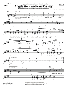 page one of Angels We Have Heard on High (Lead Sheet / Fake Book)