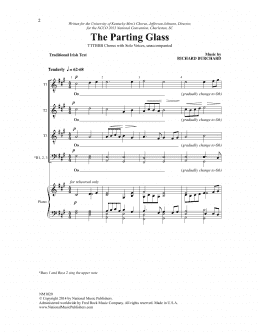 page one of The Parting Glass (Choir)