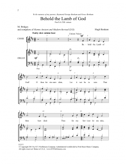 page one of Behold the Lamb of God (SATB Choir)