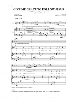 page one of Give Me Grace to Follow Jesus (SATB Choir)
