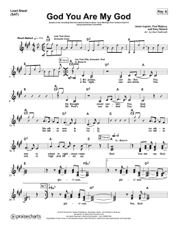 page one of God You Are My God (Lead Sheet / Fake Book)