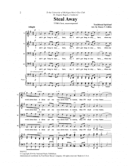 page one of Steal Away (TTBB Choir)