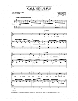 page one of Call Him Jesus (SATB Choir)