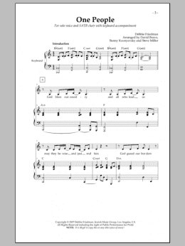 page one of One People (SATB Choir)