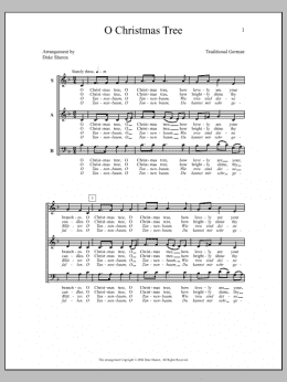 page one of O Christmas Tree (SAB Choir)