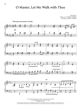 page one of O Master, Let Me Walk with Thee (Piano Solo)
