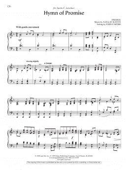 page one of Hymn of Promise (Piano Solo)
