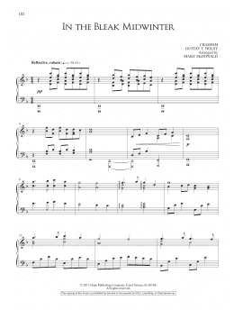 page one of In The Bleak Midwinter (Piano Solo)