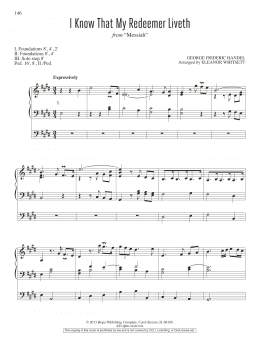 page one of I Know That My Redeemer Liveth (Organ)