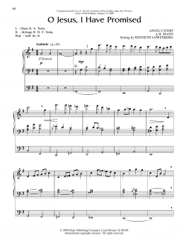 page one of O Jesus, I Have Promised (Organ)