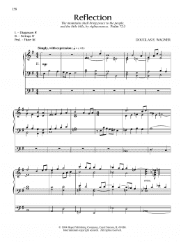 page one of Reflection (Organ)