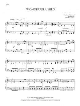 page one of Wonderful Child (Piano Solo)