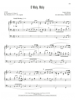 page one of O Waly, Waly (Organ)