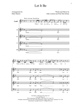 page one of Let It Be (SATB Choir)