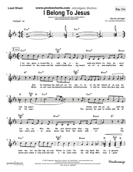 page one of I Belong to Jesus (Lead Sheet / Fake Book)