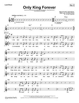 page one of Only King Forever (Lead Sheet / Fake Book)