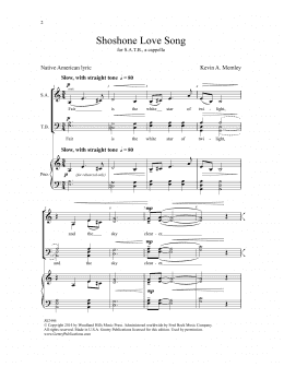 page one of Shoshone Love Song (SATB Choir)