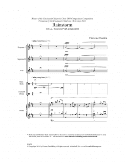 page one of Rainstorm (SSA Choir)