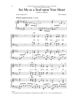 page one of Set Me as a Seal upon Your Heart (SSATB Choir)