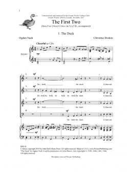 page one of Four Choral Critters - The First Two (SATB Choir)