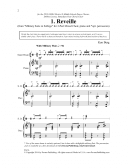 page one of Reveille (3-Part Mixed Choir)