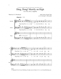page one of Ding, Dong! Merrily On High (SATB Choir)