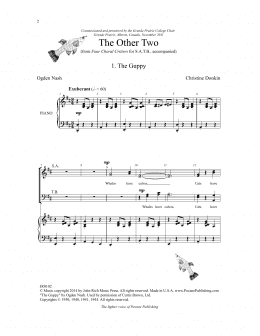 page one of Four Choral Critters - The Other Two (SATB Choir)