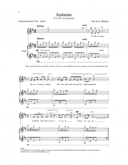 page one of Autumn (SATB Choir)